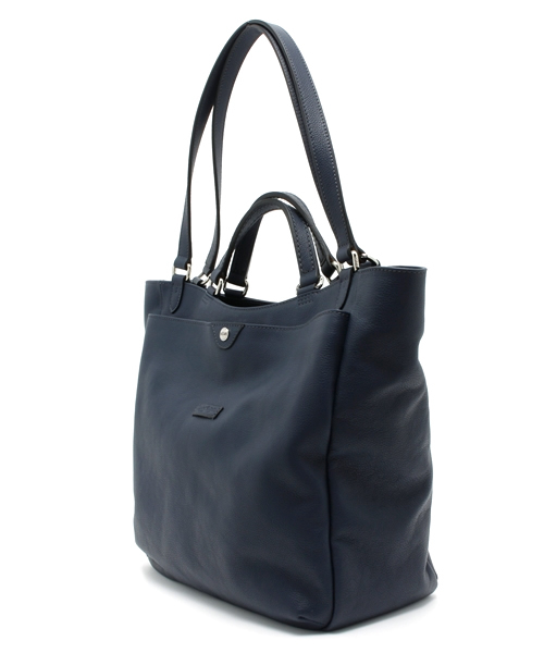 Daniel & Bob（ダニエル&ボブ）の「Daniel & Bob / 別注"CERCATORE"IDISレザートート（トートバッグ・メンズ・ダークブラウン/ネイビー・ONE SIZE）」の3枚目の写真