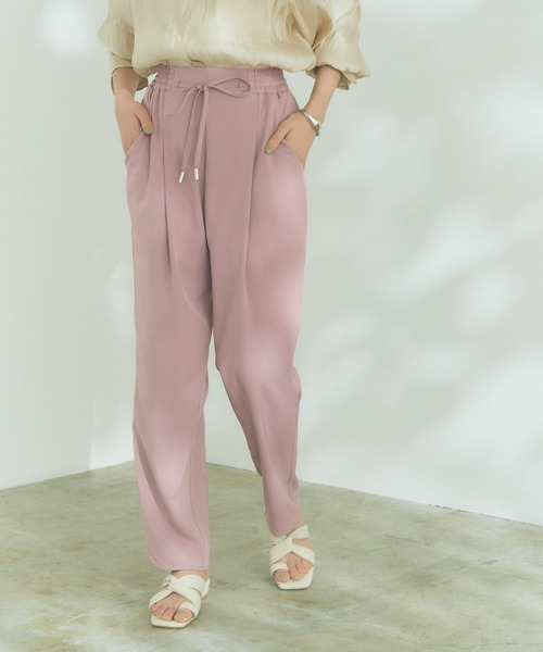 titivate（ティティベイト）の「ﾘﾗｯｸｽﾃｰﾊﾟｰﾄﾞﾊﾟﾝﾂ（その他パンツ・レディース・ブラウン/ブラック/グレイッシュベージュ/グリーン系その他/ブルー/ライトブラウン/ピンク/ラベンダー・L/S/M）」の7枚目の写真