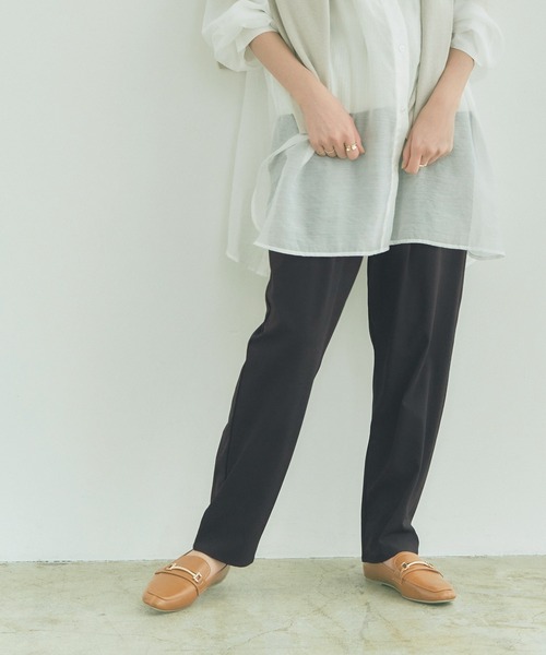 titivate（ティティベイト）の「ﾘﾗｯｸｽﾃｰﾊﾟｰﾄﾞﾊﾟﾝﾂ（その他パンツ・レディース・ブラウン/ブラック/グレイッシュベージュ/グリーン系その他/ブルー/ライトブラウン/ピンク/ラベンダー・L/S/M）」の2枚目の写真