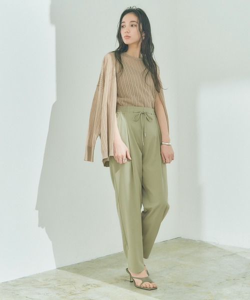 titivate（ティティベイト）の「ﾘﾗｯｸｽﾃｰﾊﾟｰﾄﾞﾊﾟﾝﾂ（その他パンツ・レディース・ブラウン/ブラック/グレイッシュベージュ/グリーン系その他/ブルー/ライトブラウン/ピンク/ラベンダー・L/S/M）」の10枚目の写真