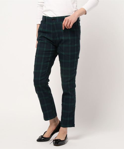 BELLUNA PLUS(ベルーナ)の「ストレッチ裏起毛美脚パンツ68丈(その他パンツ・レディース・ネイビー/グリーン/チェック/チャコール・SMALL/MEDIUM/LARGE/X-LARGE)」の3枚目の写真