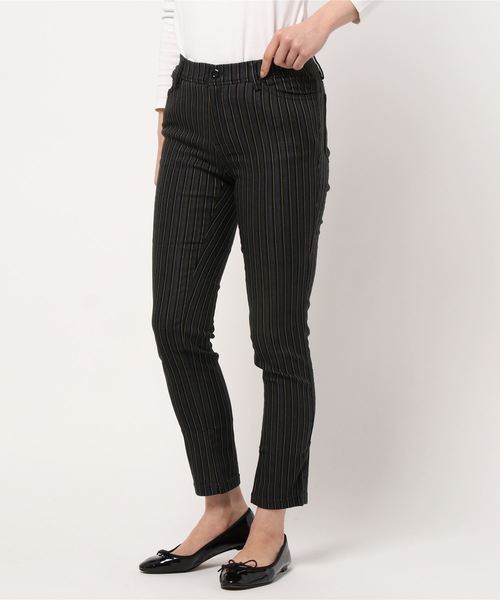 BELLUNA PLUS(ベルーナ)の「ストレッチ裏起毛美脚パンツ68丈(その他パンツ・レディース・ネイビー/グリーン/チェック/チャコール・SMALL/MEDIUM/LARGE/X-LARGE)」の2枚目の写真