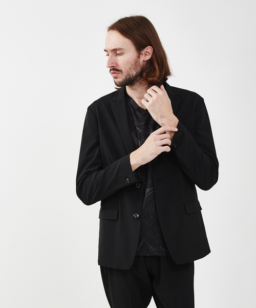5351 POUR LES HOMMES（ゴーサンゴーイチプールオム）の「【接触冷感】ビッグフラワースムースVネック7分袖（Tシャツ/カットソー・メンズ・ホワイト/ブラック・44/46/48/50）」の5枚目の写真