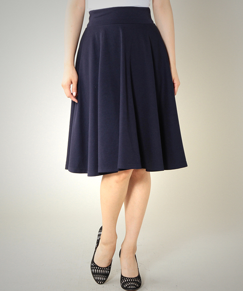 ROSE BUD COUPLES （ローズ バッド カップルズ）の「オリジナル ストレッチ ミディアム フレア スカート（スカート・レディース・アイボリー/ブラック/ネイビー/レッド/ダークグリーン・ONE SIZE）」の5枚目の写真