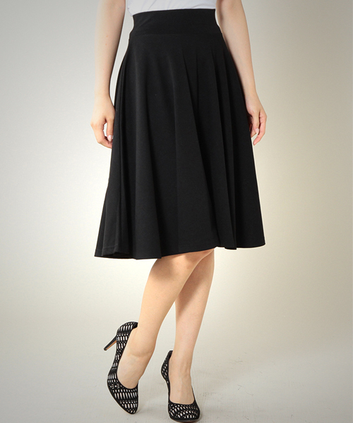 ROSE BUD COUPLES （ローズ バッド カップルズ）の「オリジナル ストレッチ ミディアム フレア スカート（スカート・レディース・アイボリー/ブラック/ネイビー/レッド/ダークグリーン・ONE SIZE）」の3枚目の写真