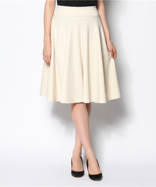 ROSE BUD COUPLES （ローズ バッド カップルズ）の「オリジナル ストレッチ ミディアム フレア スカート（スカート・レディース・アイボリー/ブラック/ネイビー/レッド/ダークグリーン・ONE SIZE）」の14枚目の写真