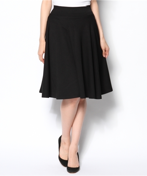 ROSE BUD COUPLES （ローズ バッド カップルズ）の「オリジナル ストレッチ ミディアム フレア スカート（スカート・レディース・アイボリー/ブラック/ネイビー/レッド/ダークグリーン・ONE SIZE）」の13枚目の写真