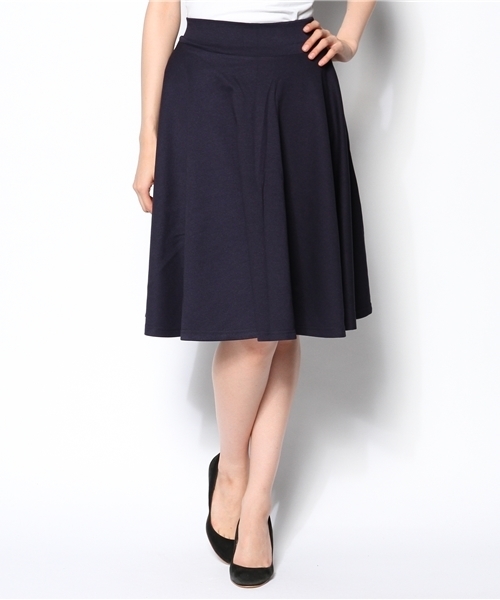 ROSE BUD COUPLES （ローズ バッド カップルズ）の「オリジナル ストレッチ ミディアム フレア スカート（スカート・レディース・アイボリー/ブラック/ネイビー/レッド/ダークグリーン・ONE SIZE）」の12枚目の写真