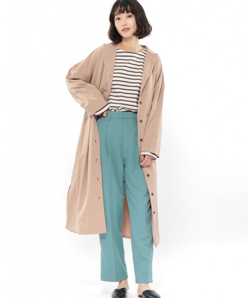 LAKOLE(ラコレ)の「ボーダーバスクTシャツ / LAKOLE(Tシャツ/カットソー・レディース・ベージュ/ネイビー/ブラウン/サックスブルー・SMALL/MEDIUM)」の8枚目の写真