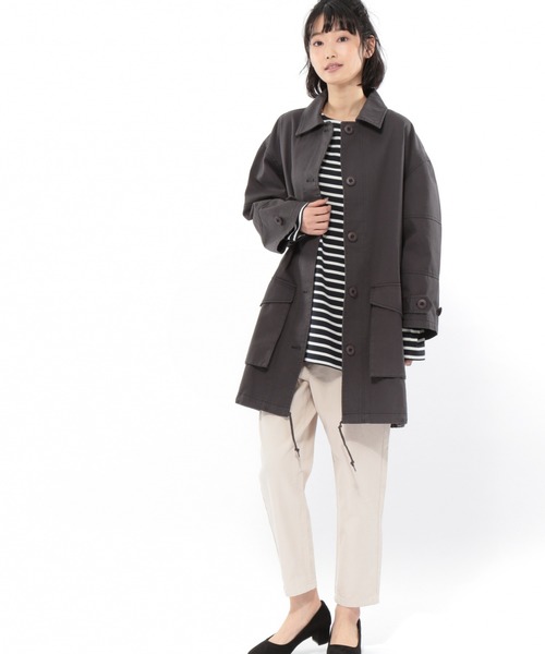 LAKOLE(ラコレ)の「ボーダーバスクTシャツ / LAKOLE(Tシャツ/カットソー・レディース・ベージュ/ネイビー/ブラウン/サックスブルー・SMALL/MEDIUM)」の12枚目の写真