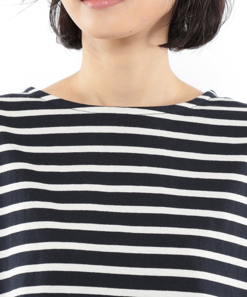 LAKOLE(ラコレ)の「ボーダーバスクTシャツ / LAKOLE(Tシャツ/カットソー・レディース・ベージュ/ネイビー/ブラウン/サックスブルー・SMALL/MEDIUM)」の19枚目の写真