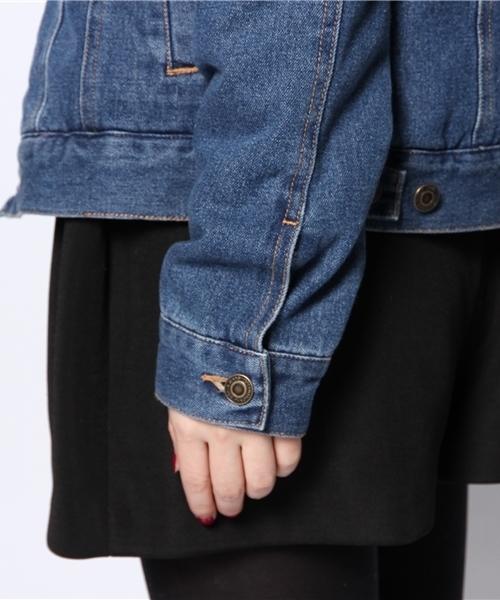 WEGO（ウィゴー）の「WEGO/ボアGジャン（デニムジャケット・レディース・インディゴブルー/ダークインディゴブルー/アイボリー・FREE）」の11枚目の写真