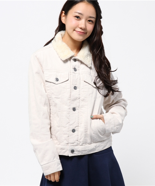 WEGO（ウィゴー）の「WEGO/ボアGジャン（デニムジャケット・レディース・インディゴブルー/ダークインディゴブルー/アイボリー・FREE）」の19枚目の写真