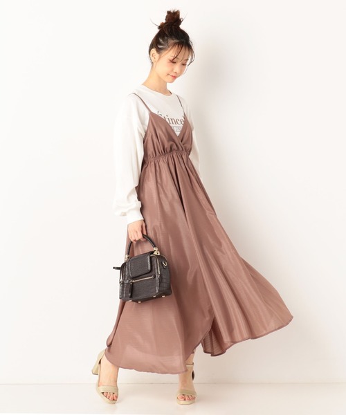 archives（アルシーヴ）の「箔シフォンキャミワンピース（ワンピース・レディース・ピンクベージュ/ブルー/イエロー/ベージュ/ブラウン・MEDIUM）」の5枚目の写真