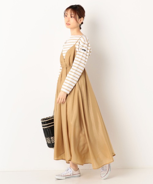 archives（アルシーヴ）の「箔シフォンキャミワンピース（ワンピース・レディース・ピンクベージュ/ブルー/イエロー/ベージュ/ブラウン・MEDIUM）」の16枚目の写真