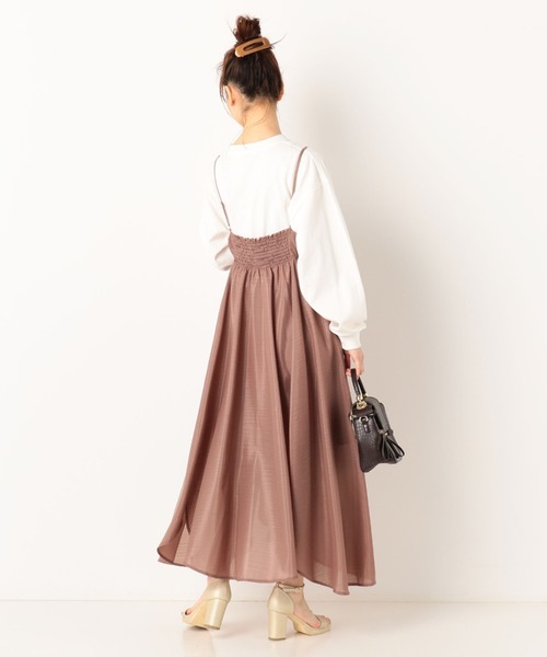 archives（アルシーヴ）の「箔シフォンキャミワンピース（ワンピース・レディース・ピンクベージュ/ブルー/イエロー/ベージュ/ブラウン・MEDIUM）」の10枚目の写真