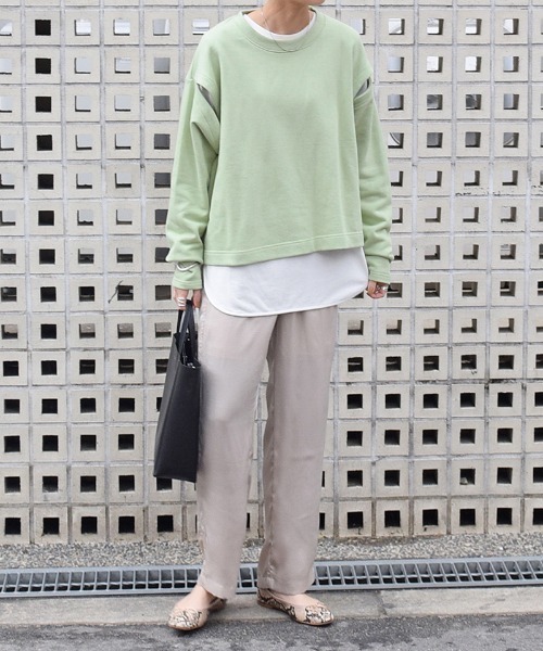 Marient（マリエント）の「ヴィンテージサテンラインパンツ（その他パンツ・レディース・ピンク/ブルー/ライトグリーン/アイボリー・FREE）」の14枚目の写真