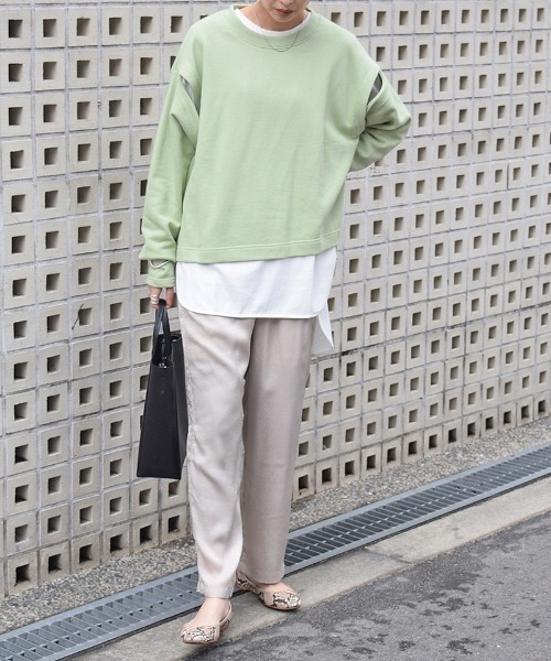 Marient（マリエント）の「ヴィンテージサテンラインパンツ（その他パンツ・レディース・ピンク/ブルー/ライトグリーン/アイボリー・FREE）」の17枚目の写真