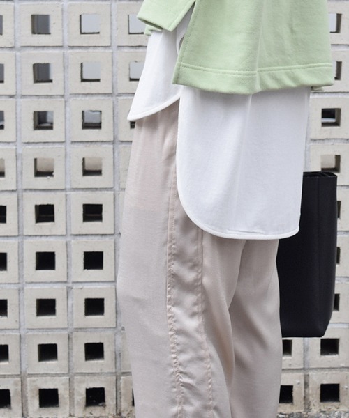 Marient（マリエント）の「ヴィンテージサテンラインパンツ（その他パンツ・レディース・ピンク/ブルー/ライトグリーン/アイボリー・FREE）」の8枚目の写真