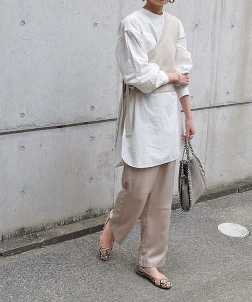 Marient（マリエント）の「ヴィンテージサテンラインパンツ（その他パンツ・レディース・ピンク/ブルー/ライトグリーン/アイボリー・FREE）」の20枚目の写真