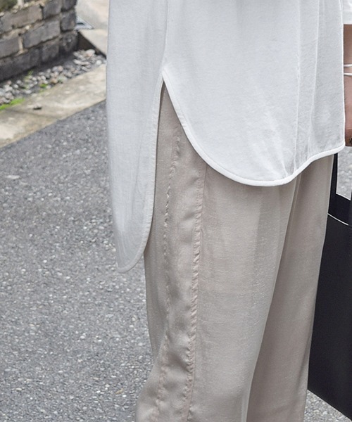 Marient（マリエント）の「ヴィンテージサテンラインパンツ（その他パンツ・レディース・ピンク/ブルー/ライトグリーン/アイボリー・FREE）」の18枚目の写真