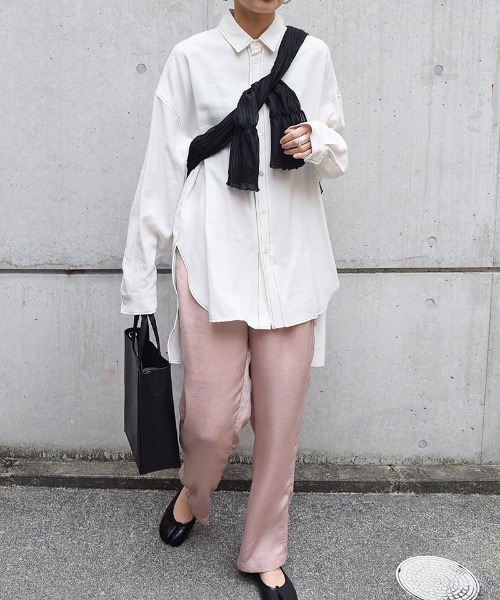 Marient（マリエント）の「ヴィンテージサテンラインパンツ（その他パンツ・レディース・ピンク/ブルー/ライトグリーン/アイボリー・FREE）」の19枚目の写真