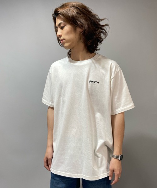 RVCA（ルーカ）の「RVCA/ルーカ　バックプリントTシャツ　BA041-251（Tシャツ/カットソー・メンズ・モスグリーン/ホワイト/ブラック/ブラウン・L/S/M）」の19枚目の写真