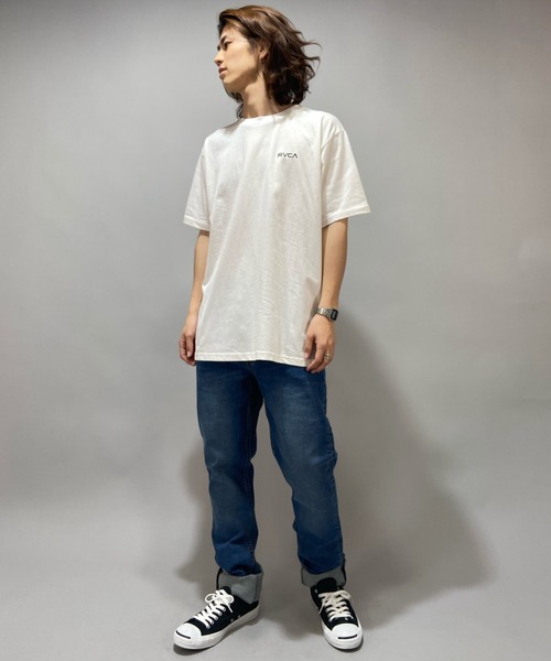 RVCA（ルーカ）の「RVCA/ルーカ　バックプリントTシャツ　BA041-251（Tシャツ/カットソー・メンズ・モスグリーン/ホワイト/ブラック/ブラウン・L/S/M）」の21枚目の写真