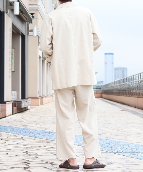 PairPair（ペアペア）の「リネンワイドアンクルパンツ(セットアップ)（その他パンツ・メンズ・アイボリー/ブルーグレー・FREE）」の7枚目の写真