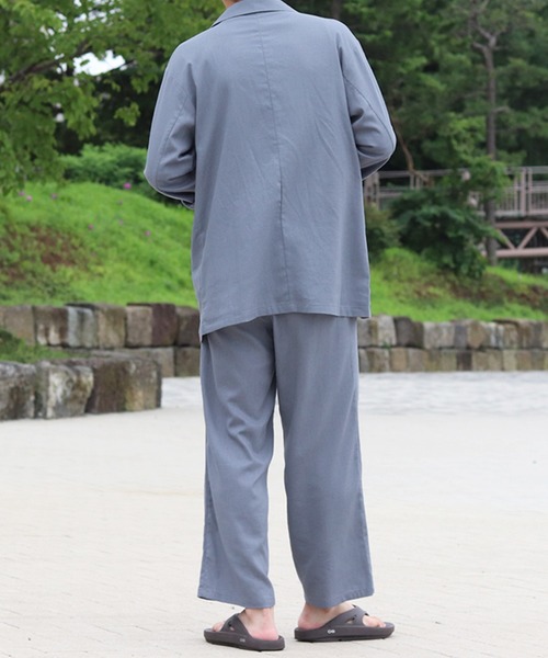 PairPair（ペアペア）の「リネンワイドアンクルパンツ(セットアップ)（その他パンツ・メンズ・アイボリー/ブルーグレー・FREE）」の14枚目の写真