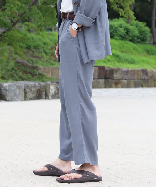 PairPair（ペアペア）の「リネンワイドアンクルパンツ(セットアップ)（その他パンツ・メンズ・アイボリー/ブルーグレー・FREE）」の16枚目の写真