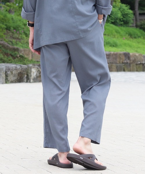 PairPair（ペアペア）の「リネンワイドアンクルパンツ(セットアップ)（その他パンツ・メンズ・アイボリー/ブルーグレー・FREE）」の17枚目の写真