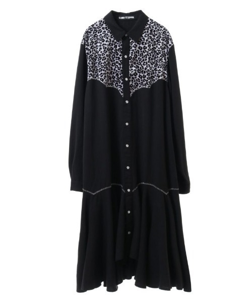Candy Stripper(キャンディストリッパー)の「LEOPARD WESTERN SHIRT ワンピース(ワンピース・レディース・カーキ/ボルドー/ブラック・1/2)」の7枚目の写真