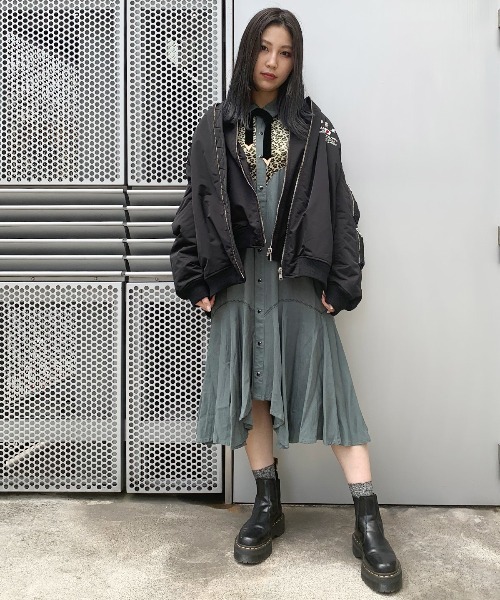 Candy Stripper(キャンディストリッパー)の「LEOPARD WESTERN SHIRT ワンピース(ワンピース・レディース・カーキ/ボルドー/ブラック・1/2)」の15枚目の写真