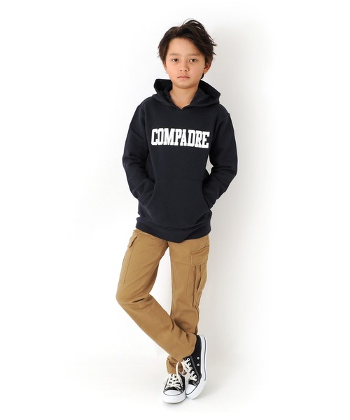 GLAZOS（グラソス）の「[スリム]ストレッチツイル・カーゴパンツ（カーゴパンツ・キッズ・ブラック/ベージュ/カーキ・130cm/140cm/150cm/160cm）」の7枚目の写真