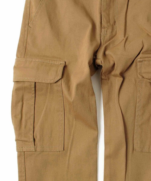 GLAZOS（グラソス）の「[スリム]ストレッチツイル・カーゴパンツ（カーゴパンツ・キッズ・ブラック/ベージュ/カーキ・130cm/140cm/150cm/160cm）」の12枚目の写真