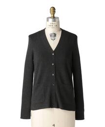 Drawer（ドゥロワー）の「Drawer 16GリブスリーブVネックカーディガン