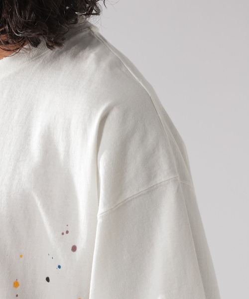 BAYFLOW（ベイフロー）の「ダメージペイントハーフスリーブTシャツ（Tシャツ/カットソー・メンズ・ホワイト/グリーン/チャコール・SMALL/MEDIUM/LARGE）」の15枚目の写真