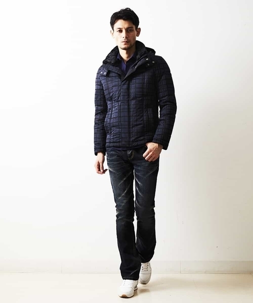 MICHEL KLEIN HOMME   （ミッシェルクランオム）の「ダウンブルゾン（MOET）（ダウンジャケット/コート・メンズ・ネイビー/ボルドー・MEDIUM/LARGE/X-LARGE）」の5枚目の写真