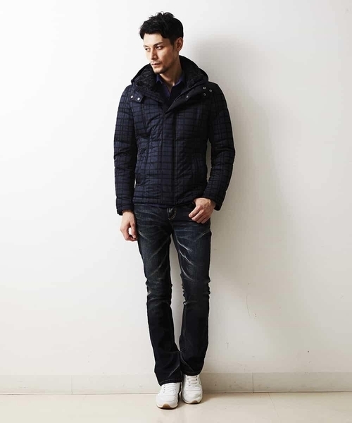 MICHEL KLEIN HOMME   （ミッシェルクランオム）の「ダウンブルゾン（MOET）（ダウンジャケット/コート・メンズ・ネイビー/ボルドー・MEDIUM/LARGE/X-LARGE）」の7枚目の写真