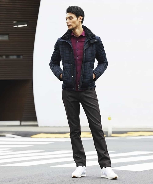 MICHEL KLEIN HOMME   （ミッシェルクランオム）の「ダウンブルゾン（MOET）（ダウンジャケット/コート・メンズ・ネイビー/ボルドー・MEDIUM/LARGE/X-LARGE）」の10枚目の写真