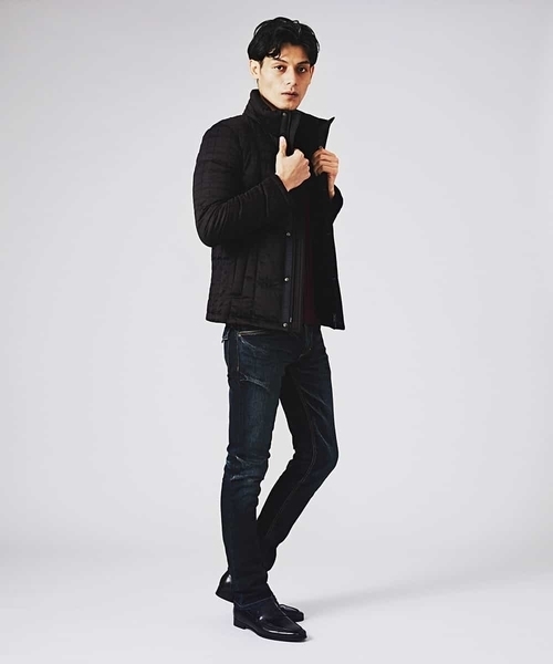 MICHEL KLEIN HOMME   （ミッシェルクランオム）の「ダウンブルゾン（MOET）（ダウンジャケット/コート・メンズ・ネイビー/ボルドー・MEDIUM/LARGE/X-LARGE）」の3枚目の写真