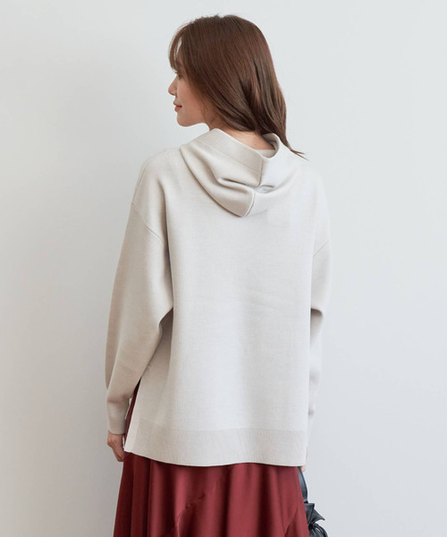 アナイ 38 ウールポリエステル ニット パーカー