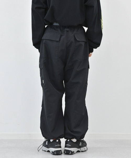 ballaholic リフレクター　カーゴパンツ　ブラック セール】リフレクタープリントナイロンカーゴパンツ（カーゴパンツ