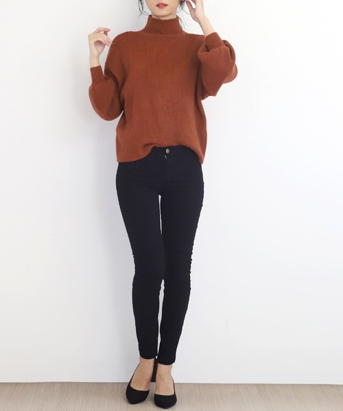 Amulet（アミュレット）の「スキニーパンツ（その他パンツ・レディース・ブラック/コーラル/ミント/ピンクベージュ・L/M/XL）」の8枚目の写真