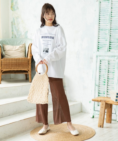 Mysa&Liina（ミーサリーナ）の「シフォンセミフレアシアーパンツ（その他パンツ・レディース・ブラック/ブラウン/ピンク・M）」の13枚目の写真