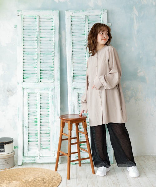 Mysa&Liina（ミーサリーナ）の「シフォンセミフレアシアーパンツ（その他パンツ・レディース・ブラック/ブラウン/ピンク・M）」の16枚目の写真