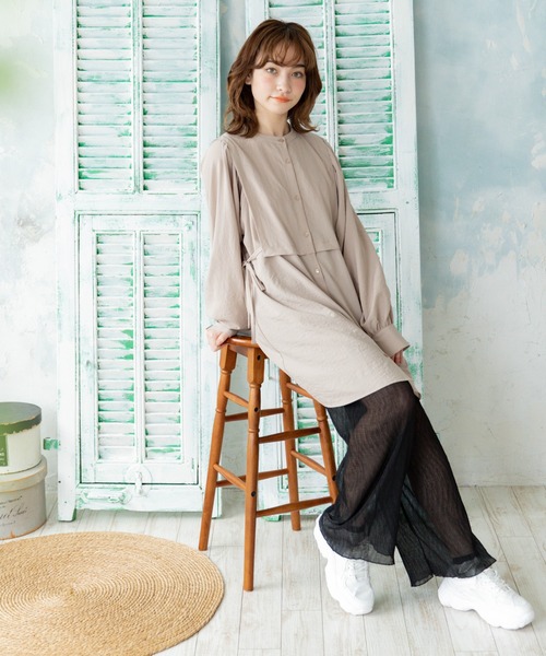 Mysa&Liina（ミーサリーナ）の「シフォンセミフレアシアーパンツ（その他パンツ・レディース・ブラック/ブラウン/ピンク・M）」の17枚目の写真