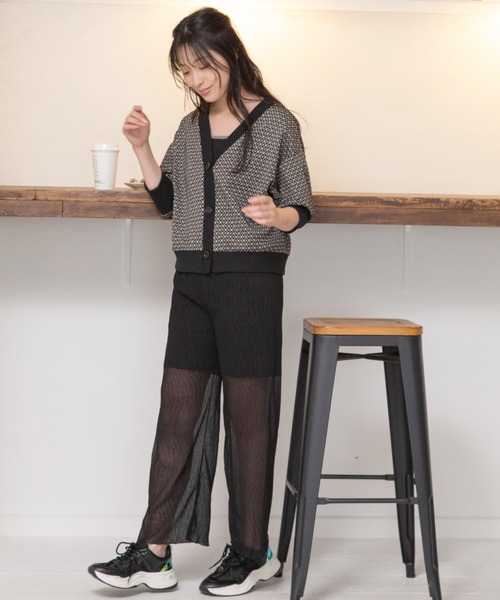 Mysa&Liina（ミーサリーナ）の「シフォンセミフレアシアーパンツ（その他パンツ・レディース・ブラック/ブラウン/ピンク・M）」の21枚目の写真