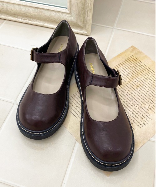 apres jour（アプレジュール）の「フェイクレザーラウンドトゥシューズ【ZOZOTOWN限定アイテム】（その他シューズ・レディース・ブラック/ダークブラウン/アイボリー・SMALL/X-LARGE/MEDIUM/LARGE）」の4枚目の写真